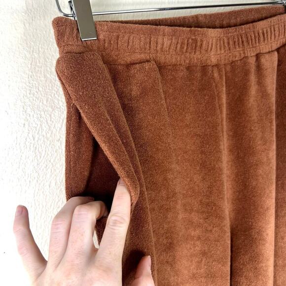 Stone Fox Swim Jaya Sweatpants Terry Cloth Pull On Jogger Pants XS SMALL Brown - Picture 2 of 6